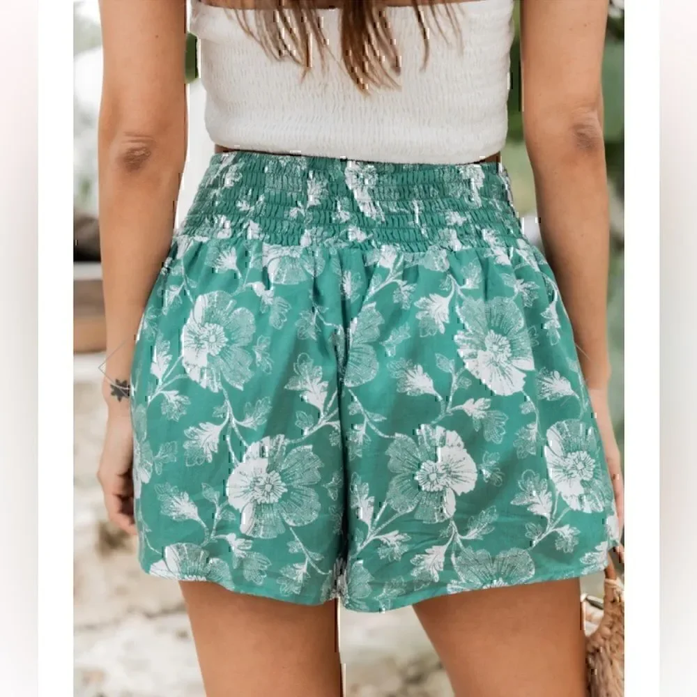 Pink Lily Boutique Smocked Shorts